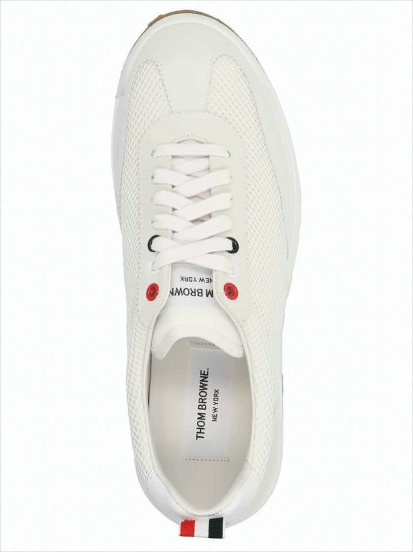 Sneaker with Leather and Mesh Accents