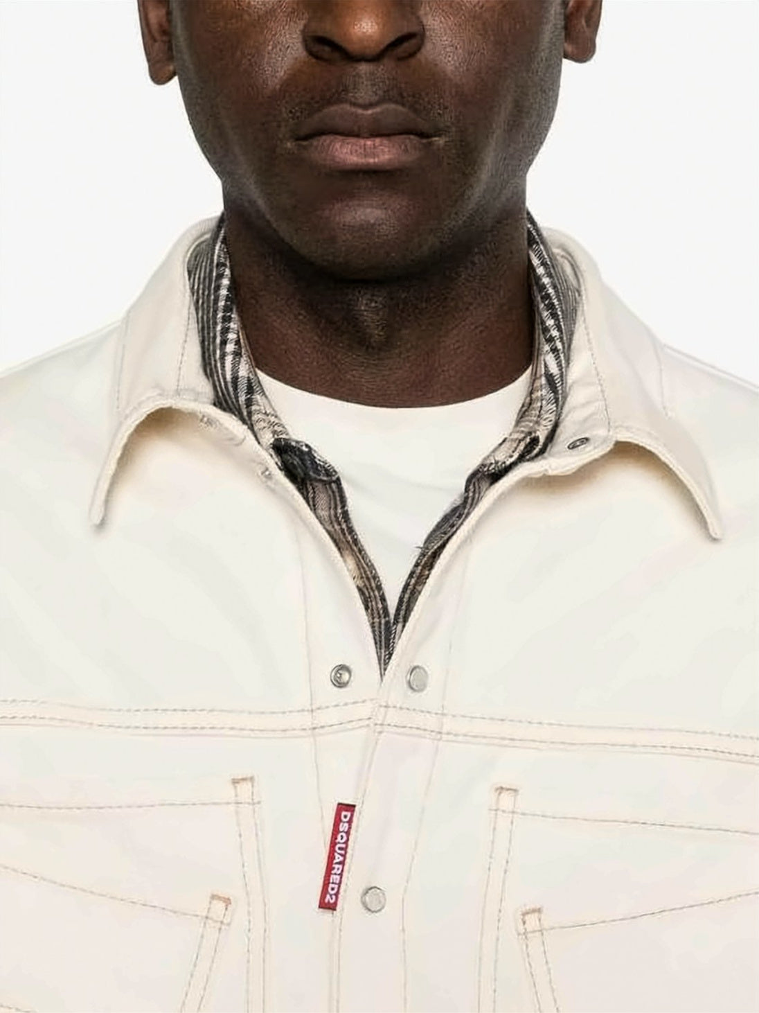 Structured Denim Jacket With Button-Down Front