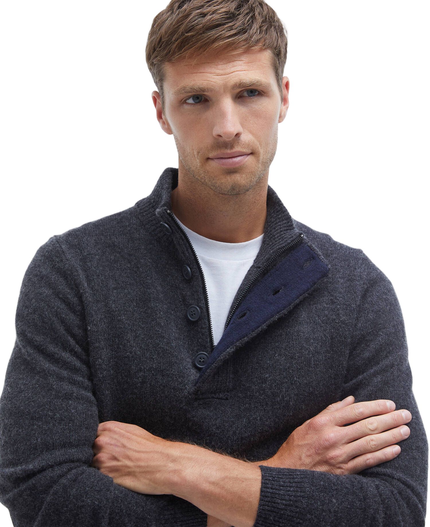 Essential Patch Half Zip Sweater