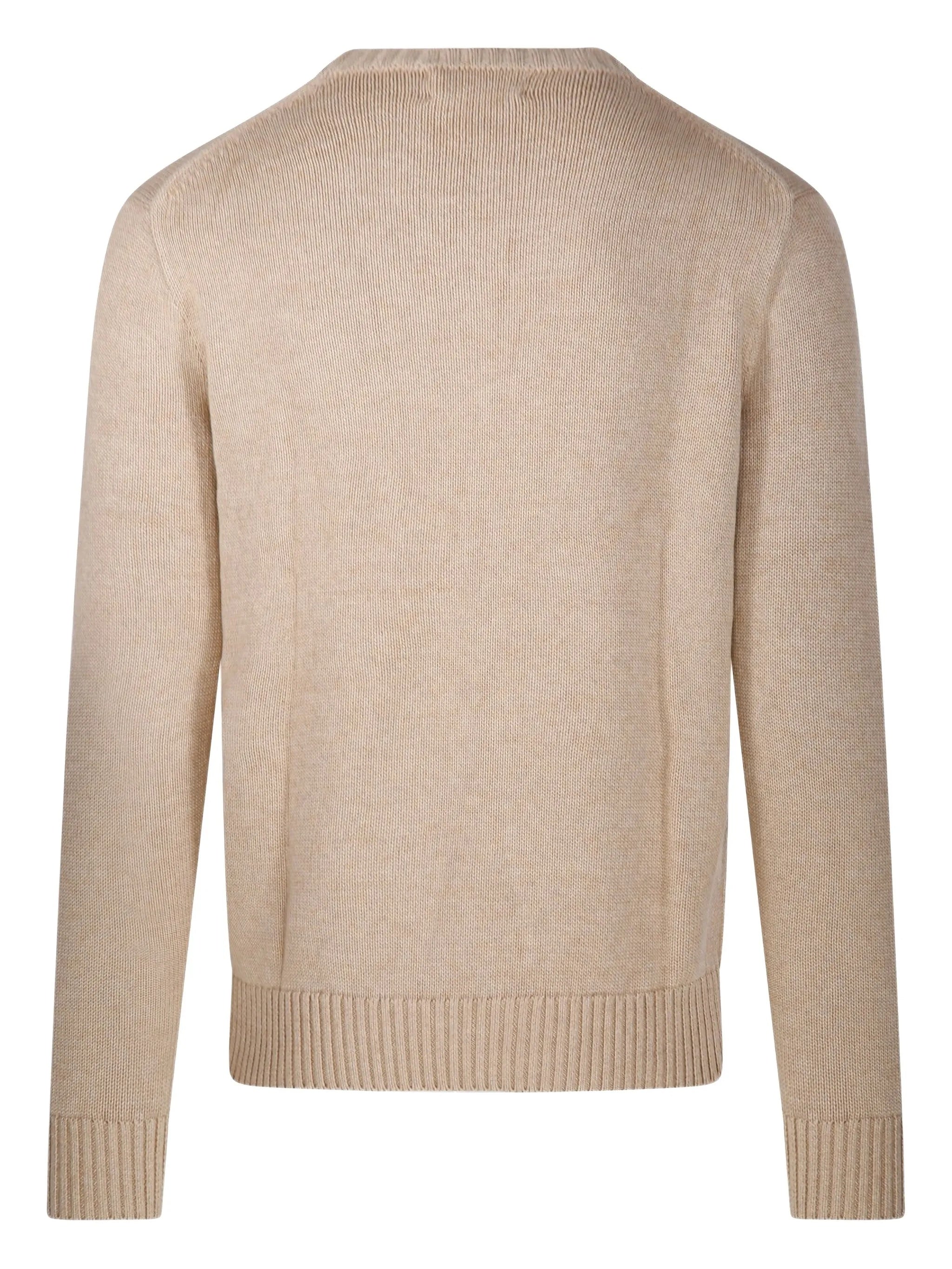 Neutral Sweater Crew Neck Cotton Sweater