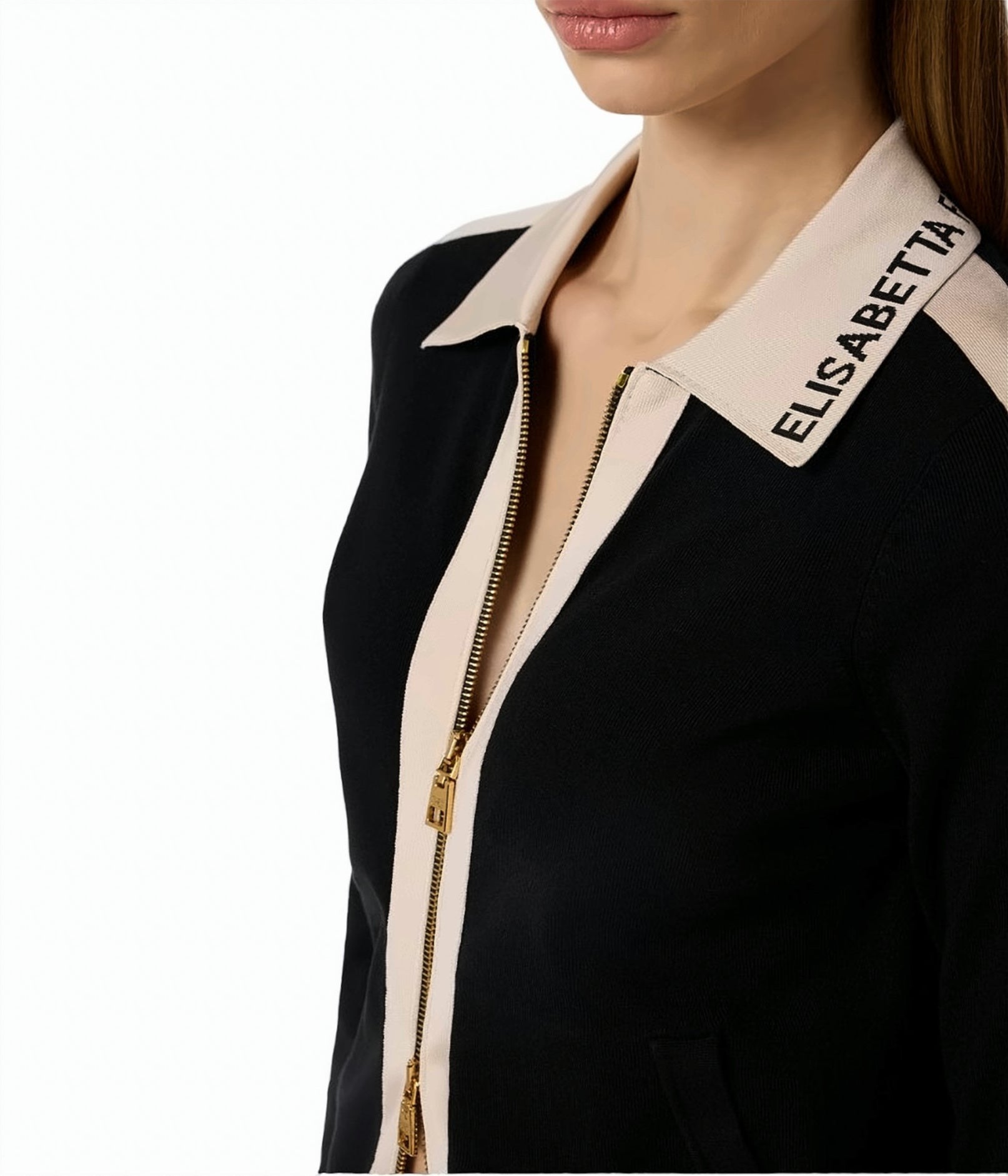 Knitted Viscose Band Jacket