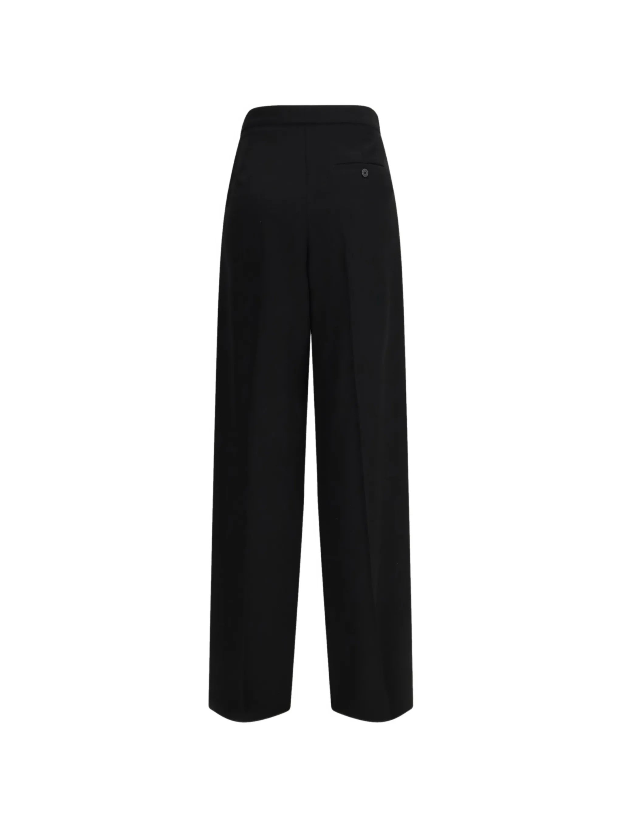 Black Tuxedo Wide-Leg High-Waisted Pants