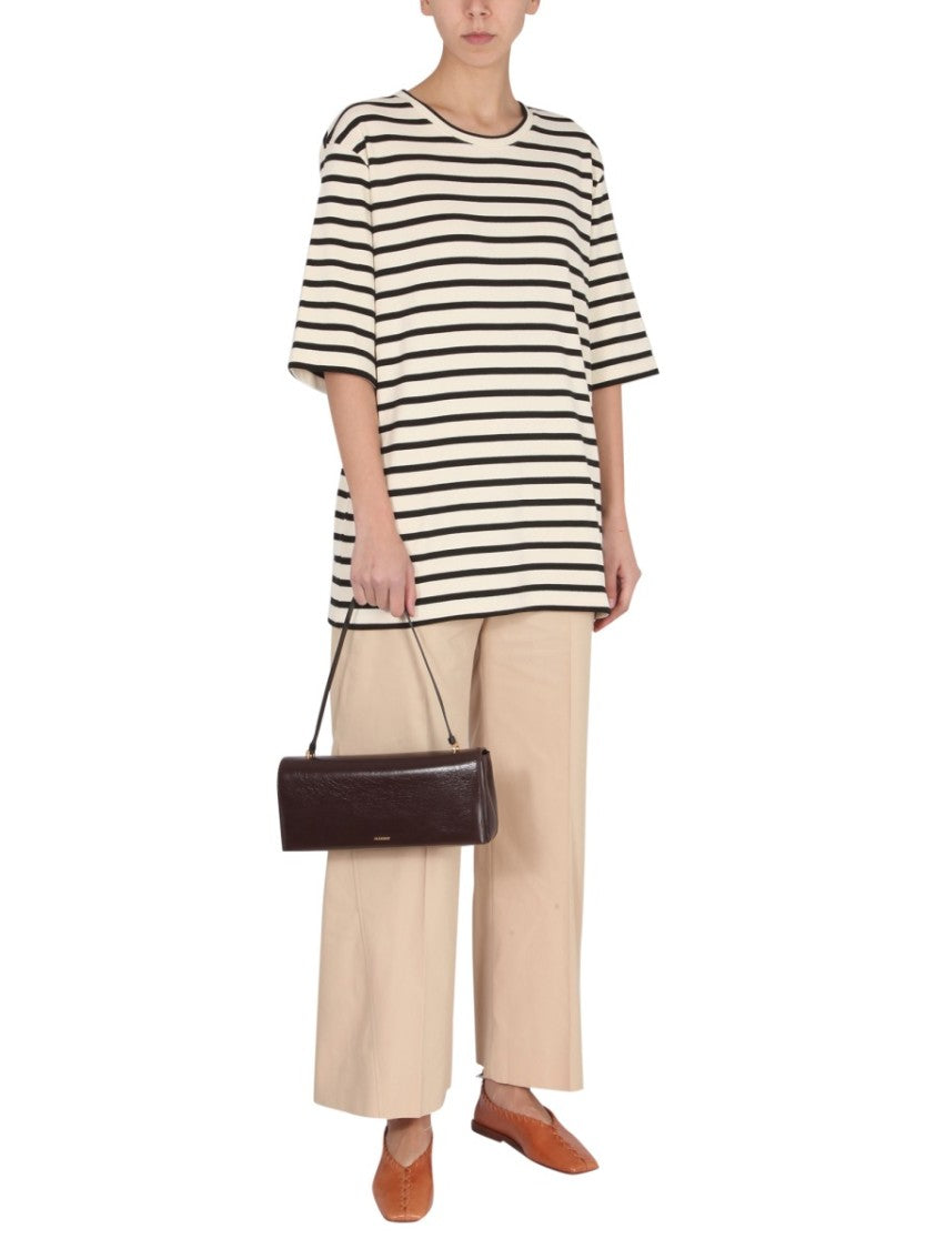 High-Waisted Wide-Leg Trousers With Front Closure