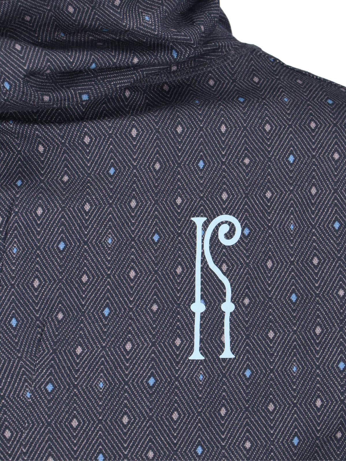 Black Ohne High Turtleneck Geometric Sweater