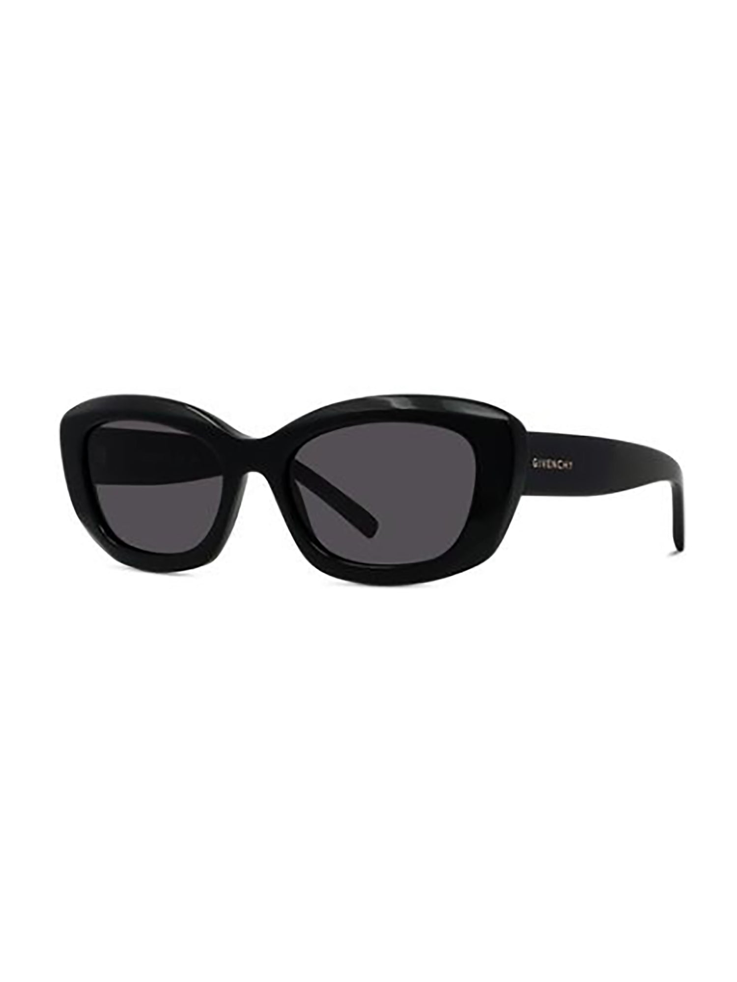 Rectangular Frame Sunglasses with Glossy Black Finish