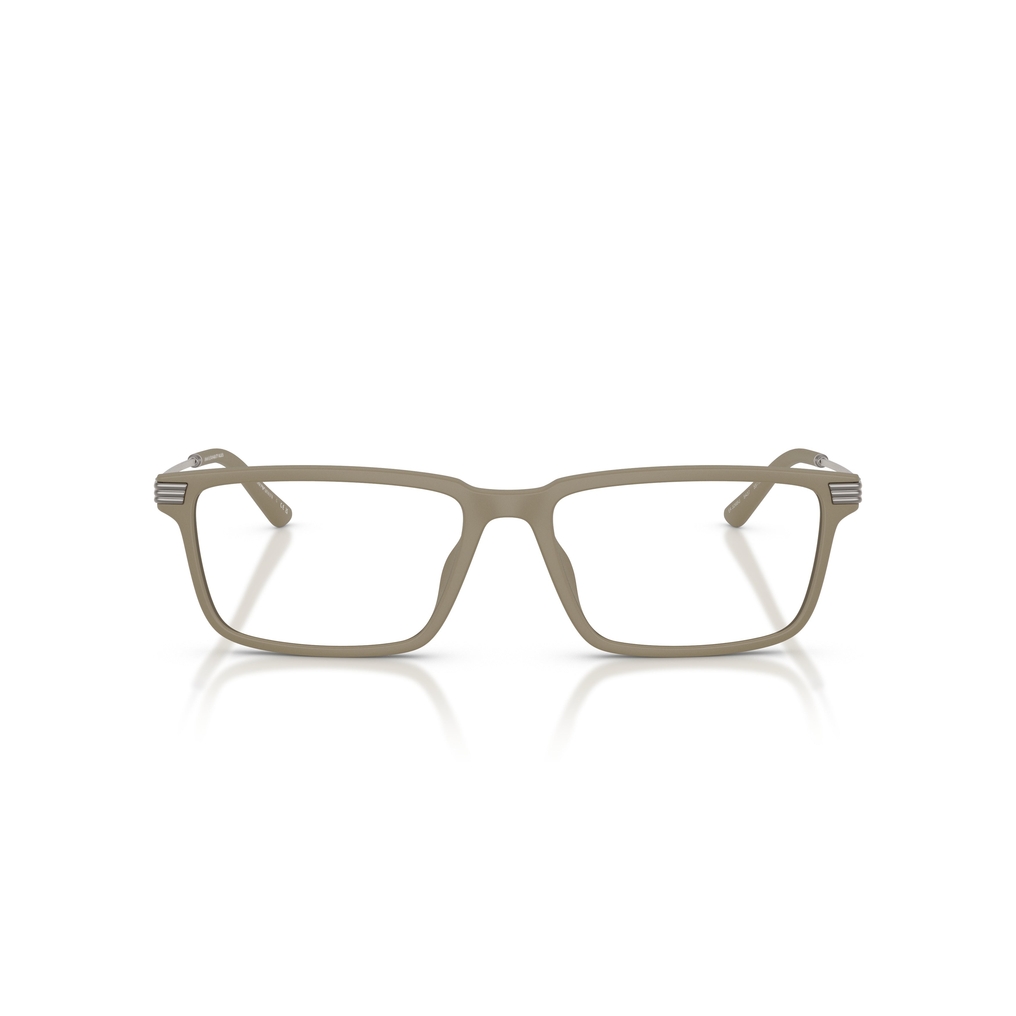 0ea3268u Rectangular Matte Finish Eyeglasses with Metallic Accents