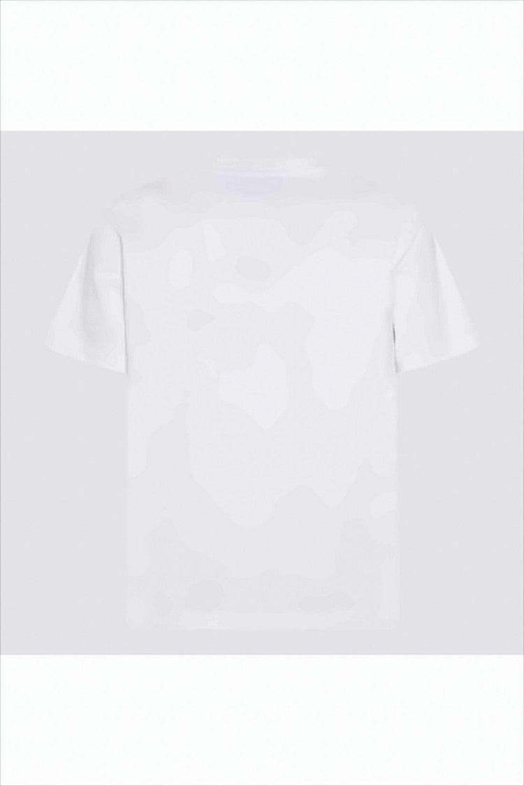 White Short-Sleeve T-Shirt With Cherub Graphic Print