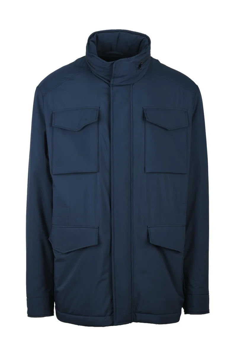 Coat with Zip - Blue