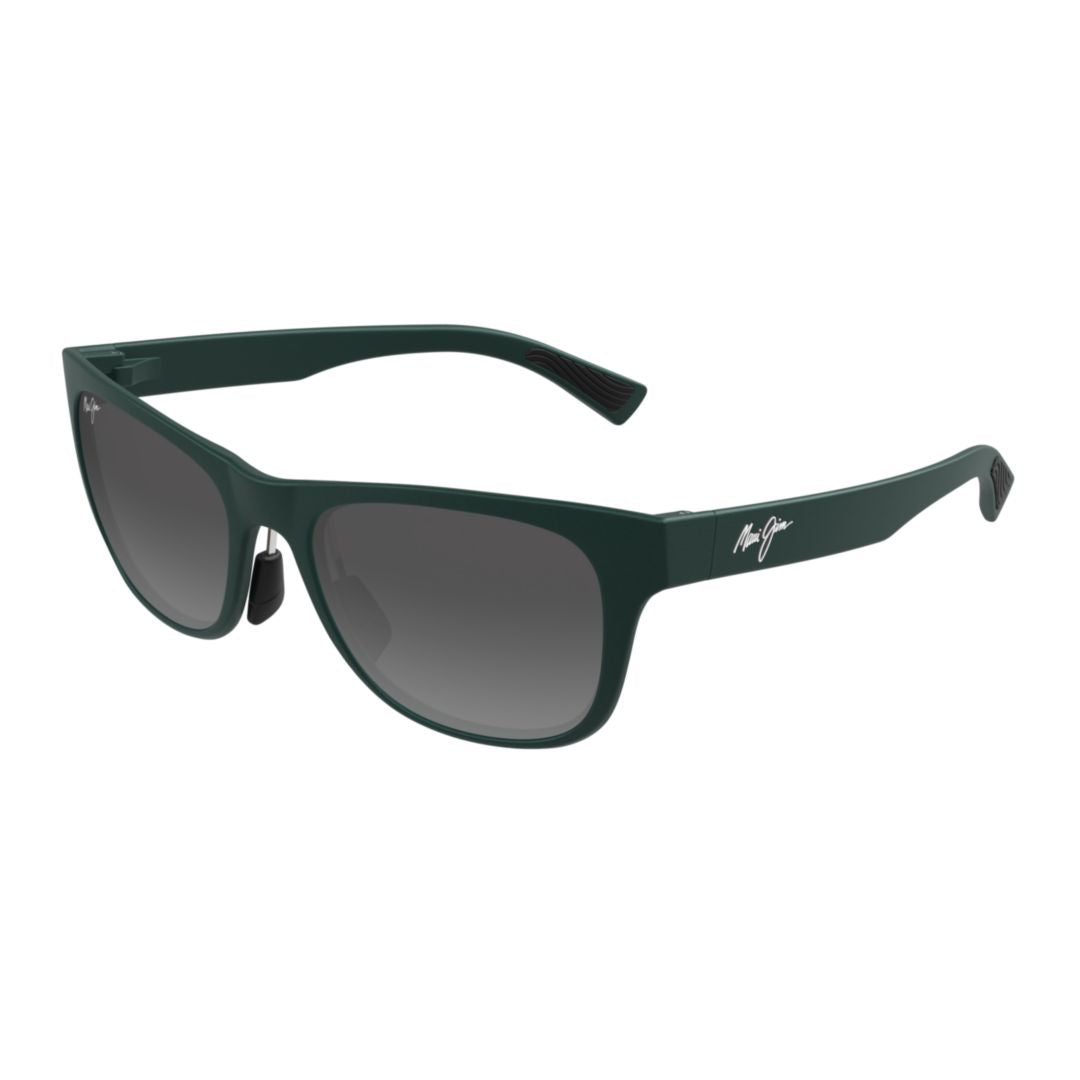 Kapeau Rectangular Matte Green Sunglasses with Gradient Lenses