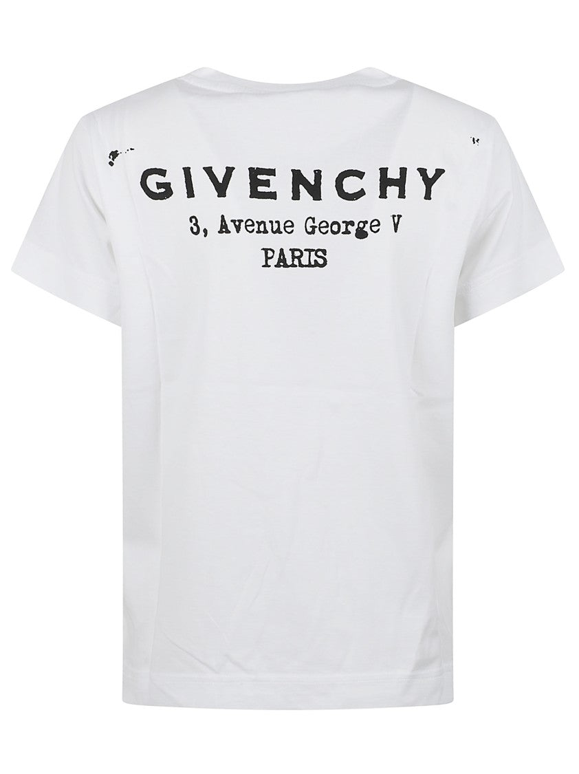 White Cotton T-Shirt With Logo Detailing