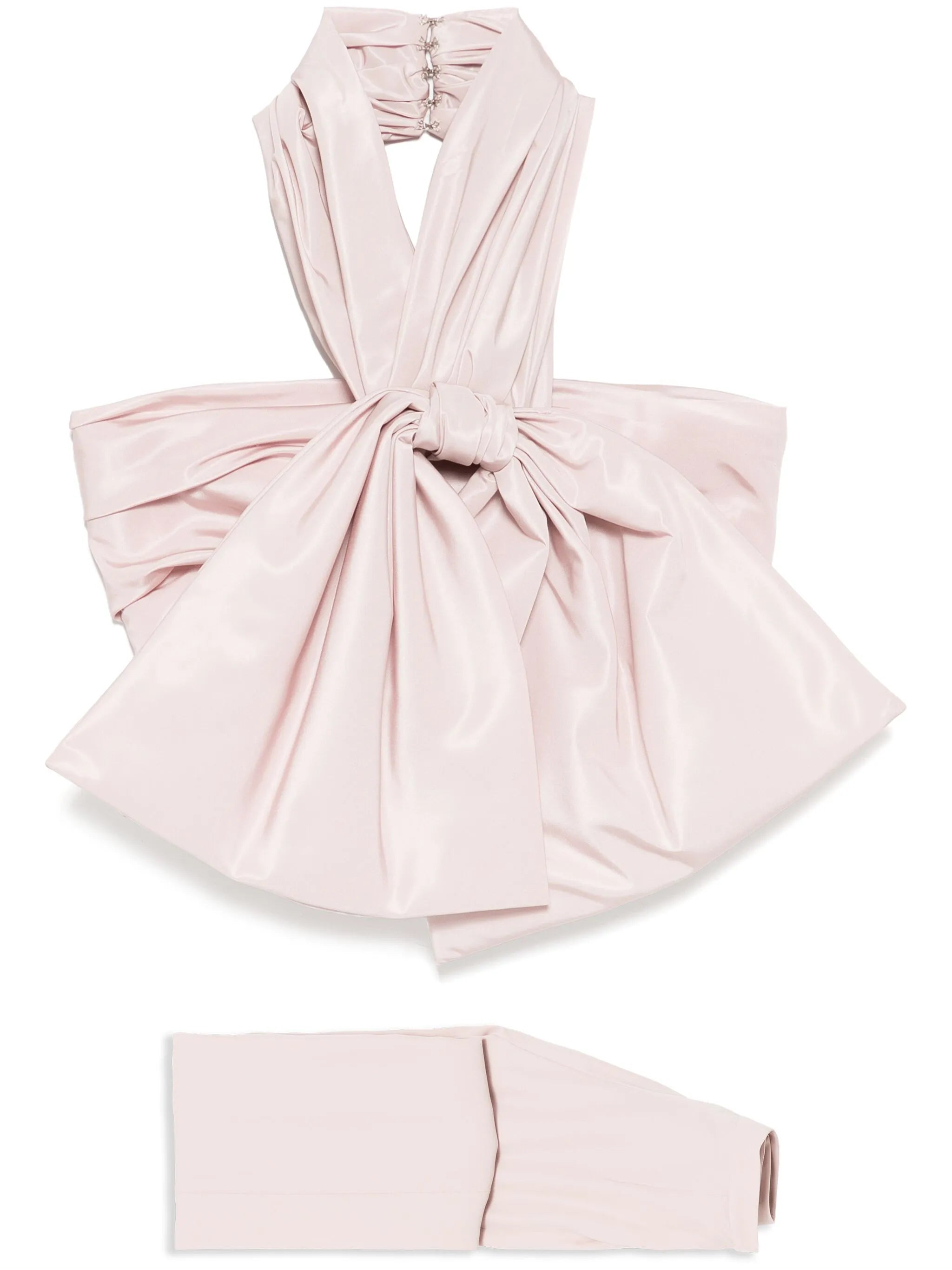 Strapless Draped Bow Set