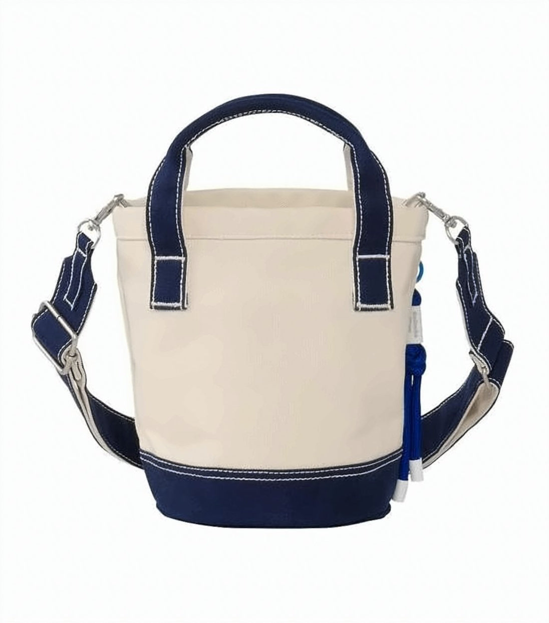 Cotton Tote Bag with Embroidered Tiger Motif