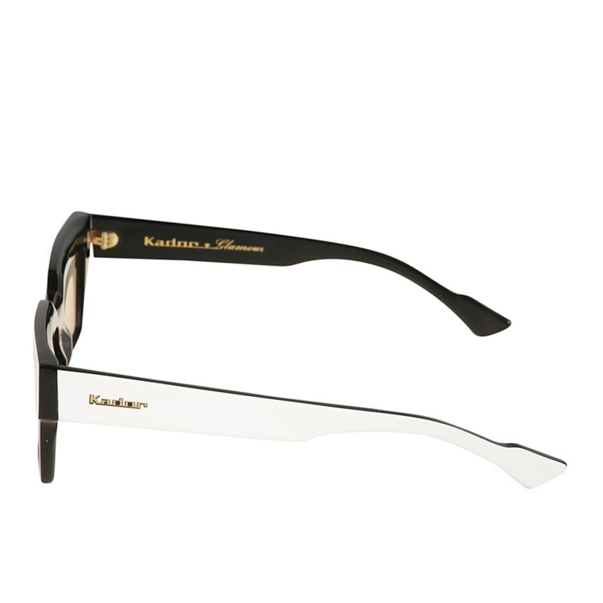 Smart Bold Rectangular Black and White Sunglasses