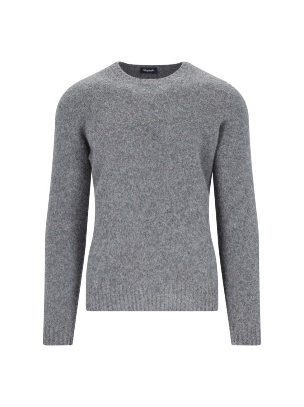 Basic Sweater In Grey Wool Dark Shade