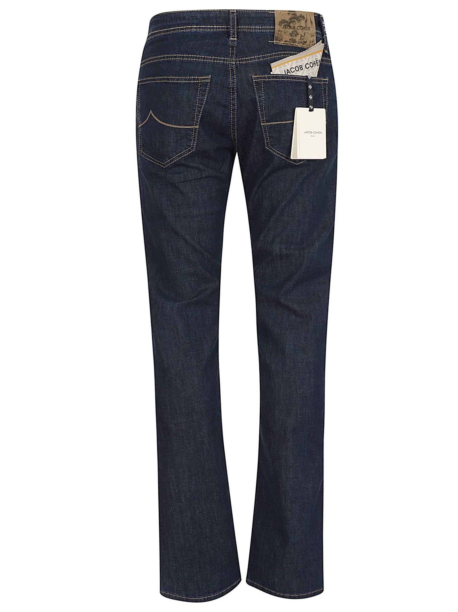 Classic Straight-Leg Jeans in Deep Indigo Denim