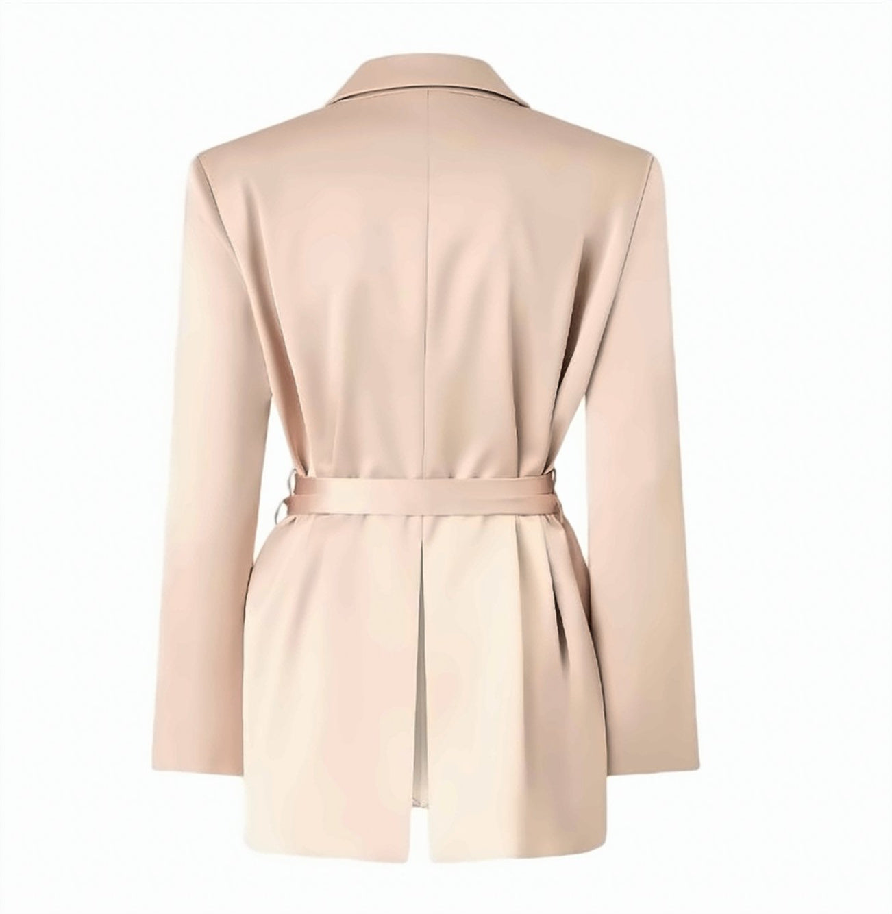 Rapa Satin Belted Blazer Jacket