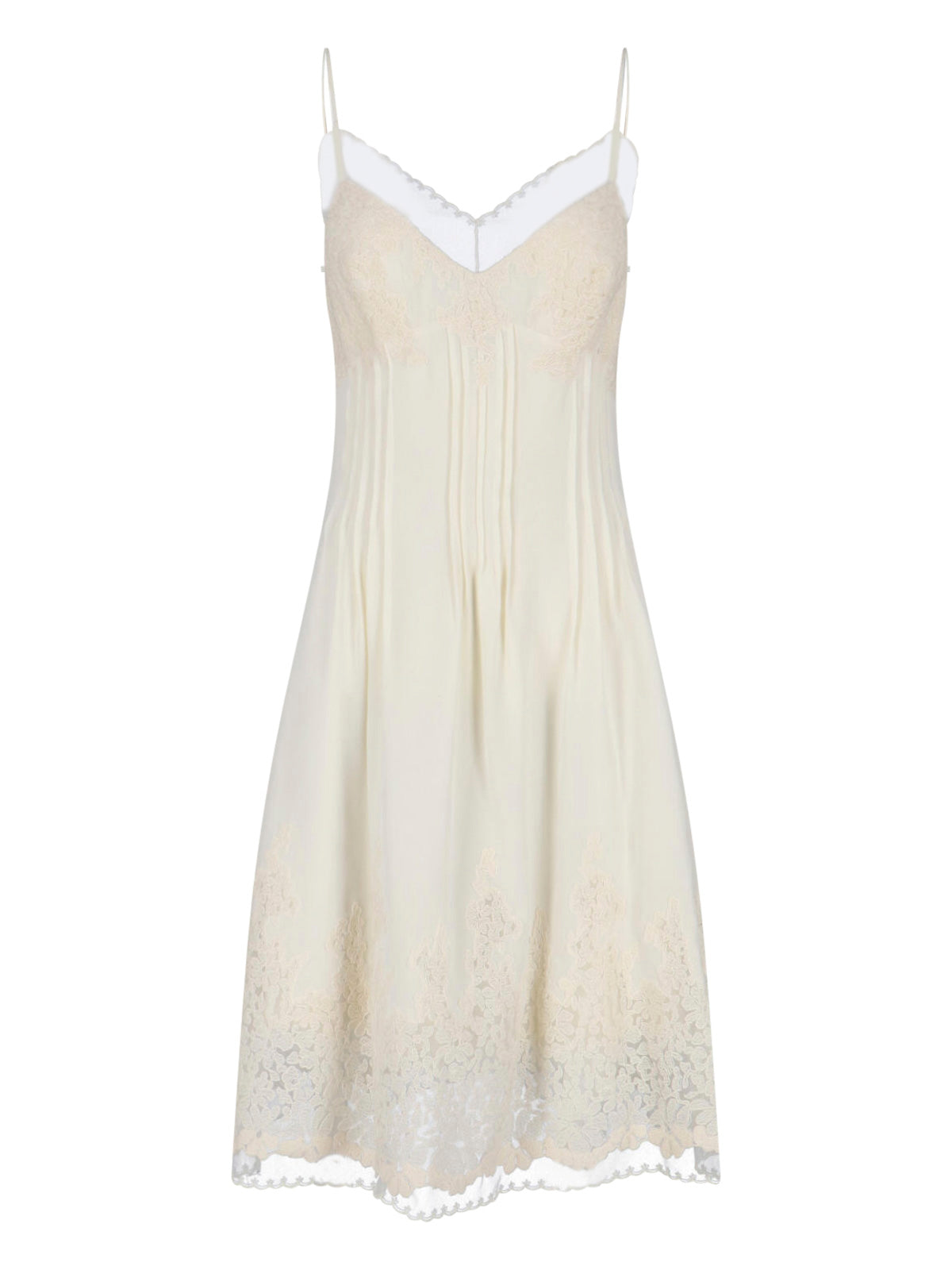 Ivory Silk Midi Dress
