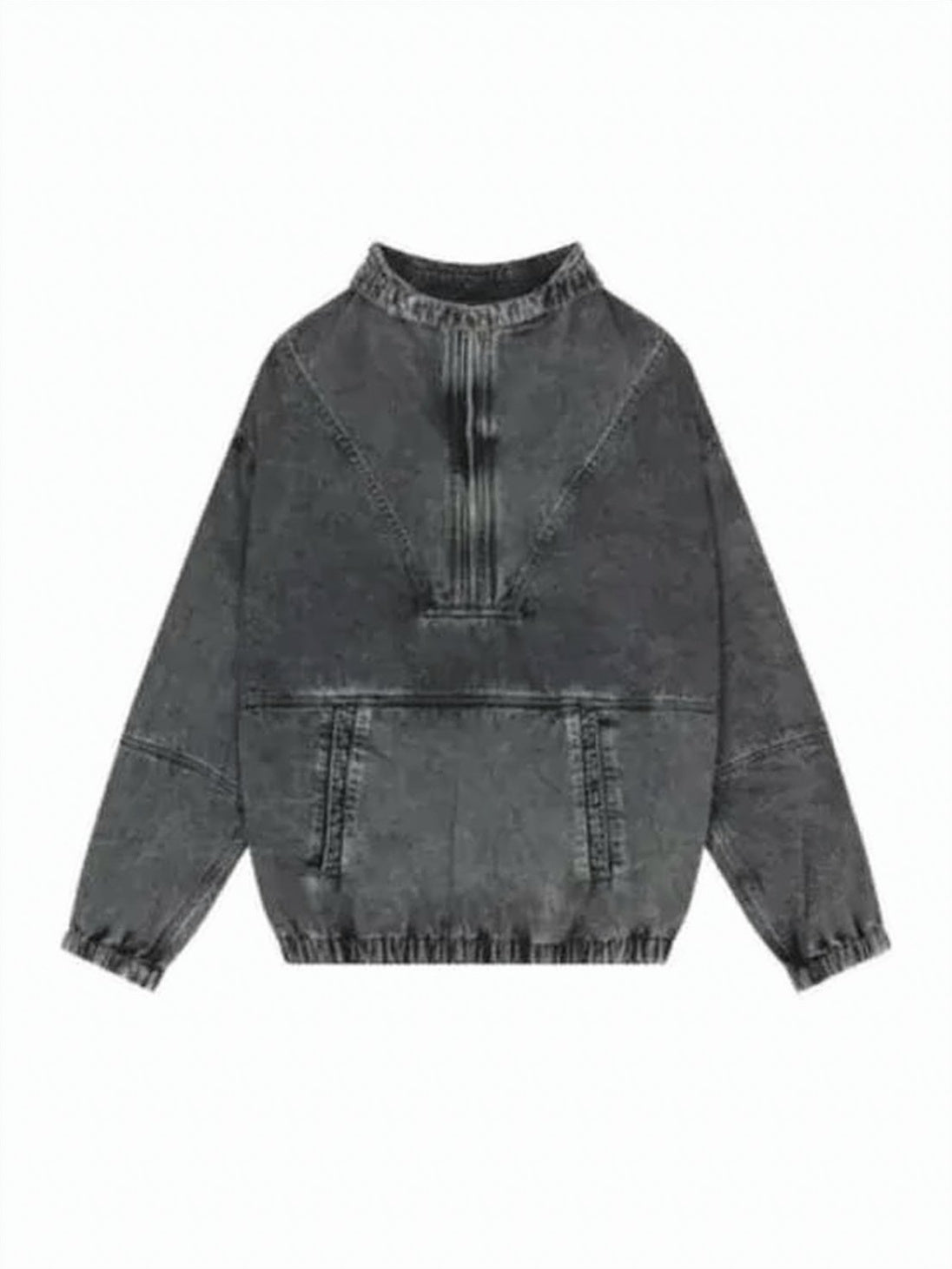 Relaxed Fit Half-Zip Pullover Hoodie