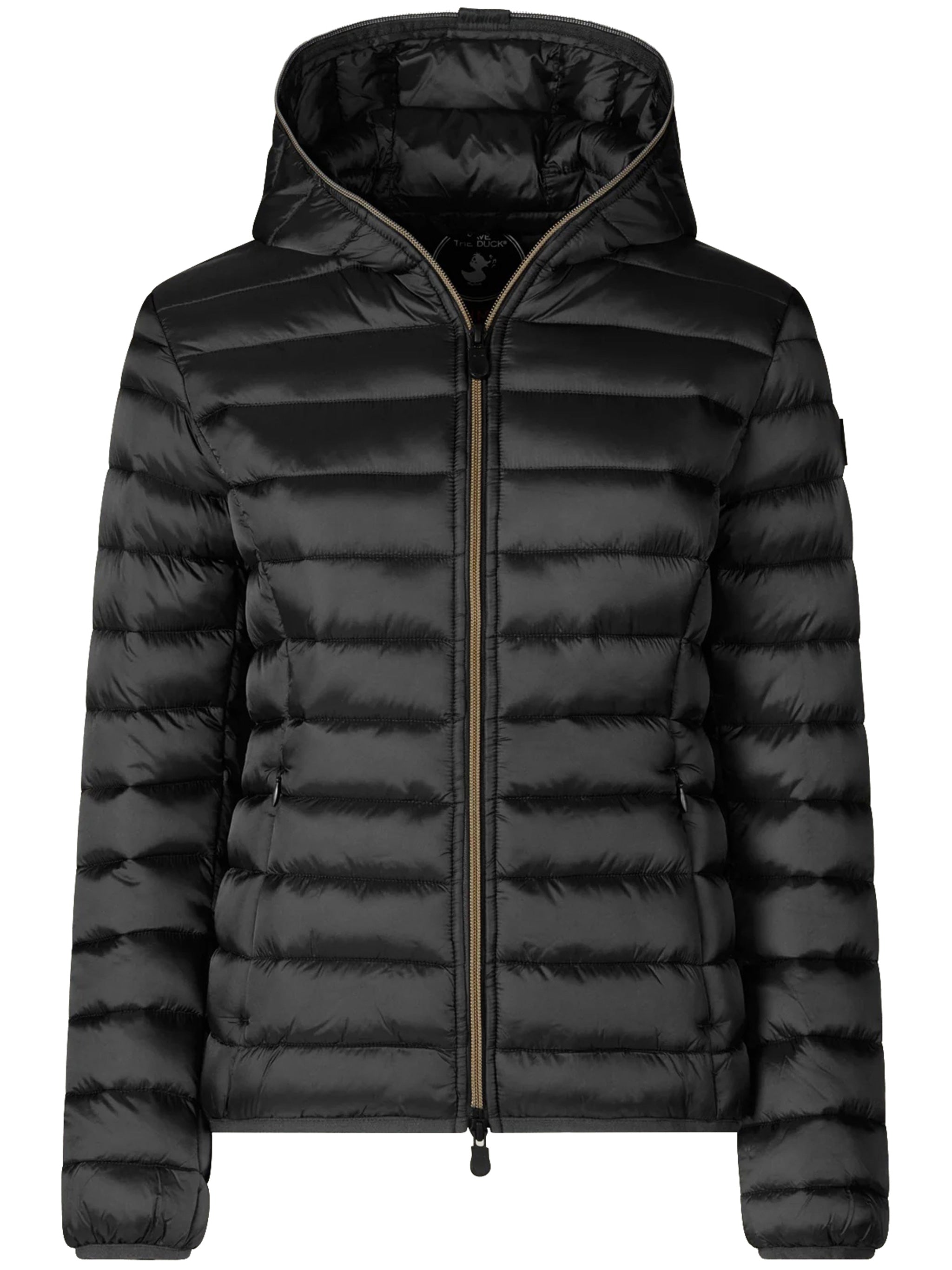 Black Alexa Lightweight Cropped Puffer Jacket