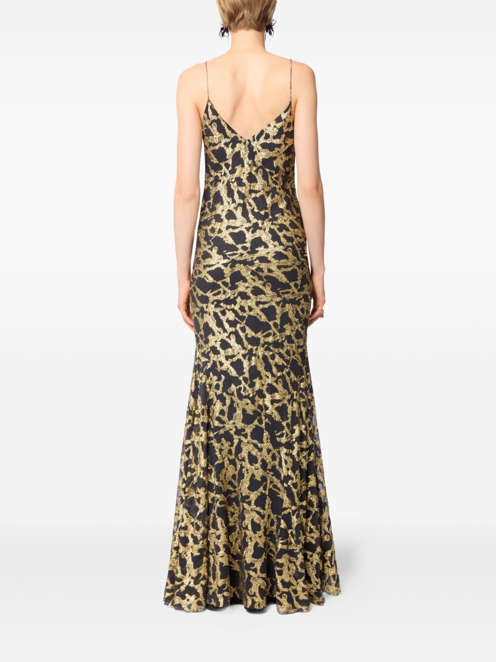 Floor-Length V-Neck Maxi Dress