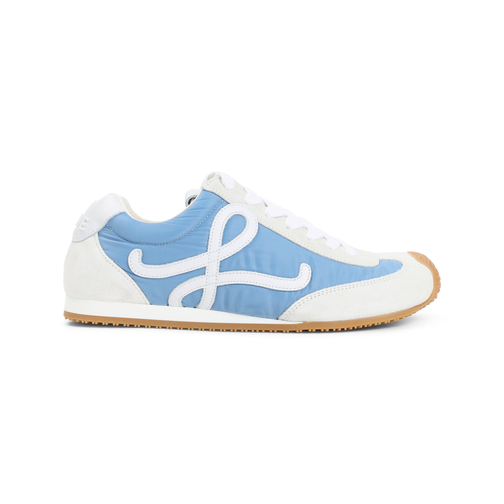 Blue Leather Sneakers with Distinctive Side Design