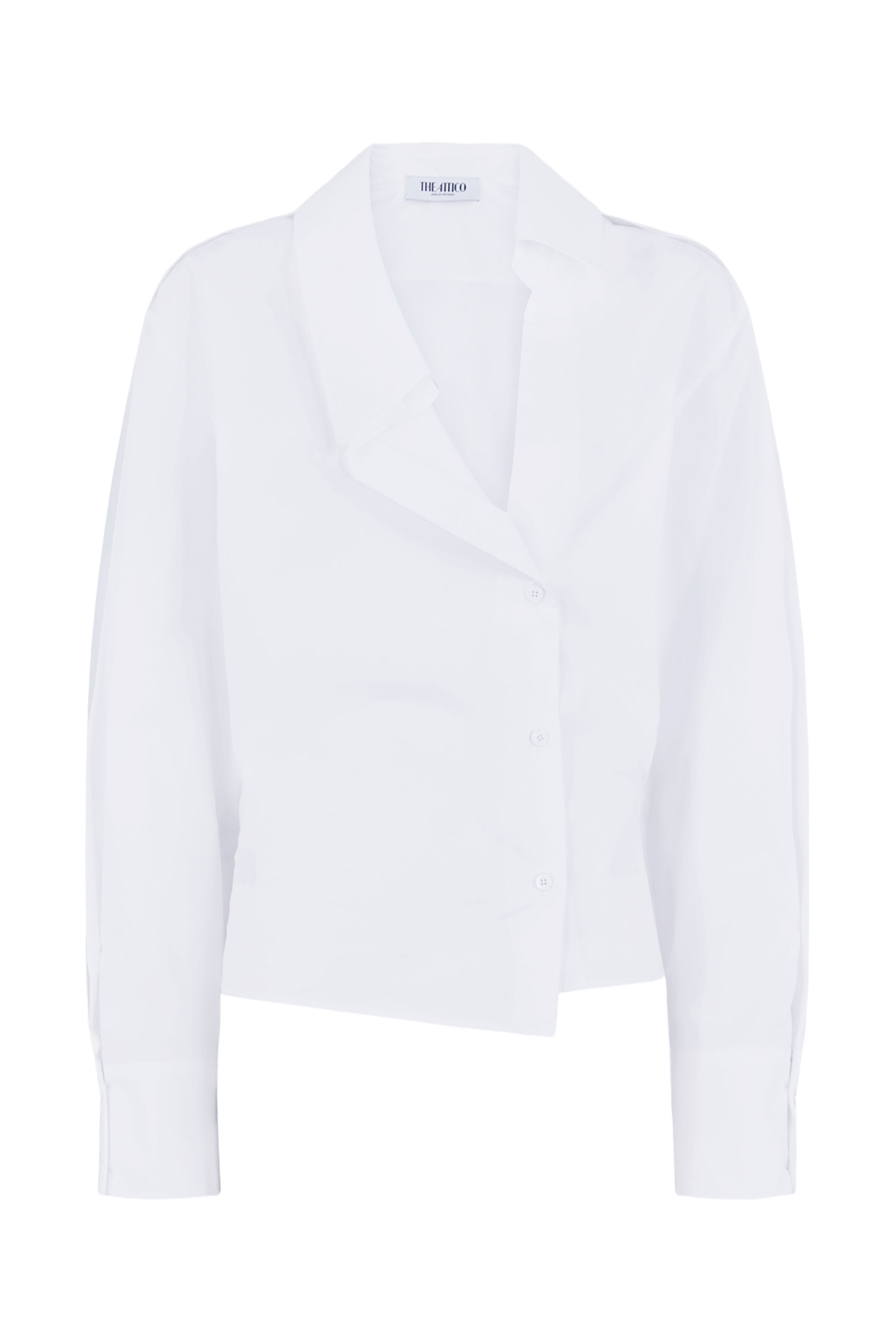 Crisp White Button-Down Shirt With Oversized Fit