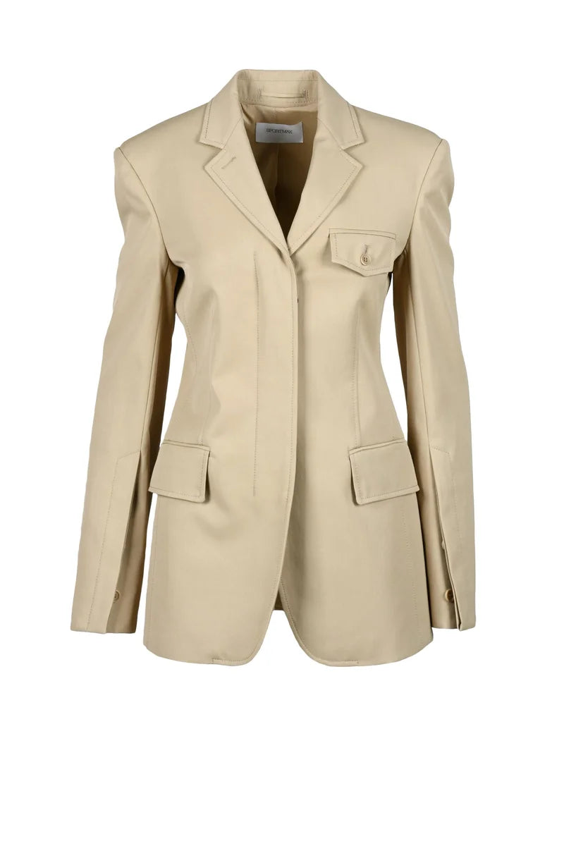 Structured Beige Tailored Jacket