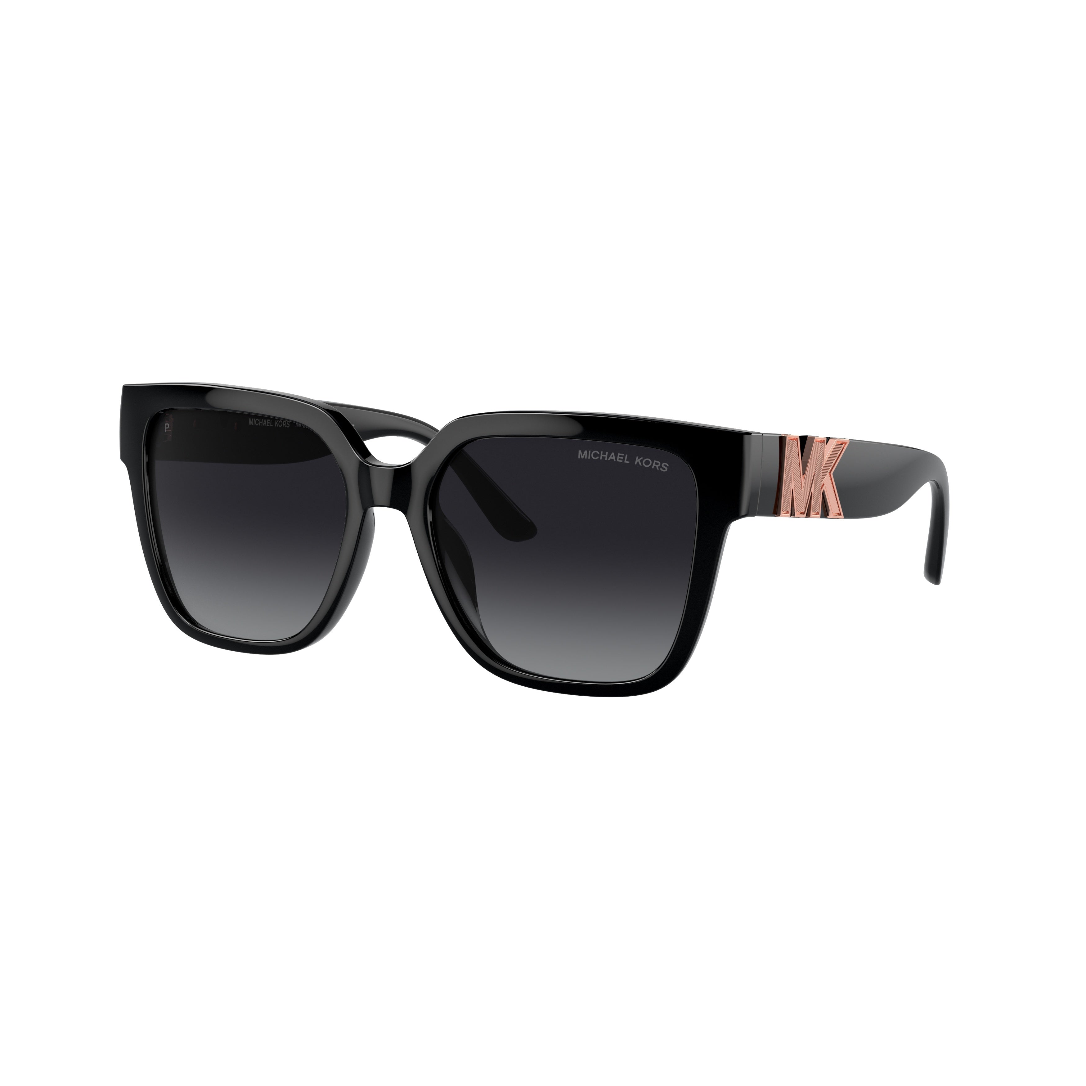 0mk2170u Oversized Square Sunglasses in Glossy Black with Gradient Lenses