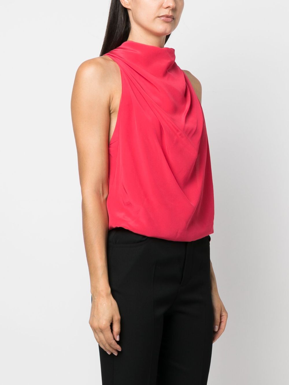 Draped Silk Top