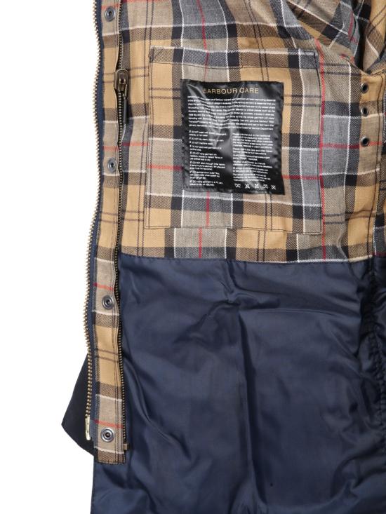 Black Waxed Cotton Barbour Jacket With Corduroy Collar