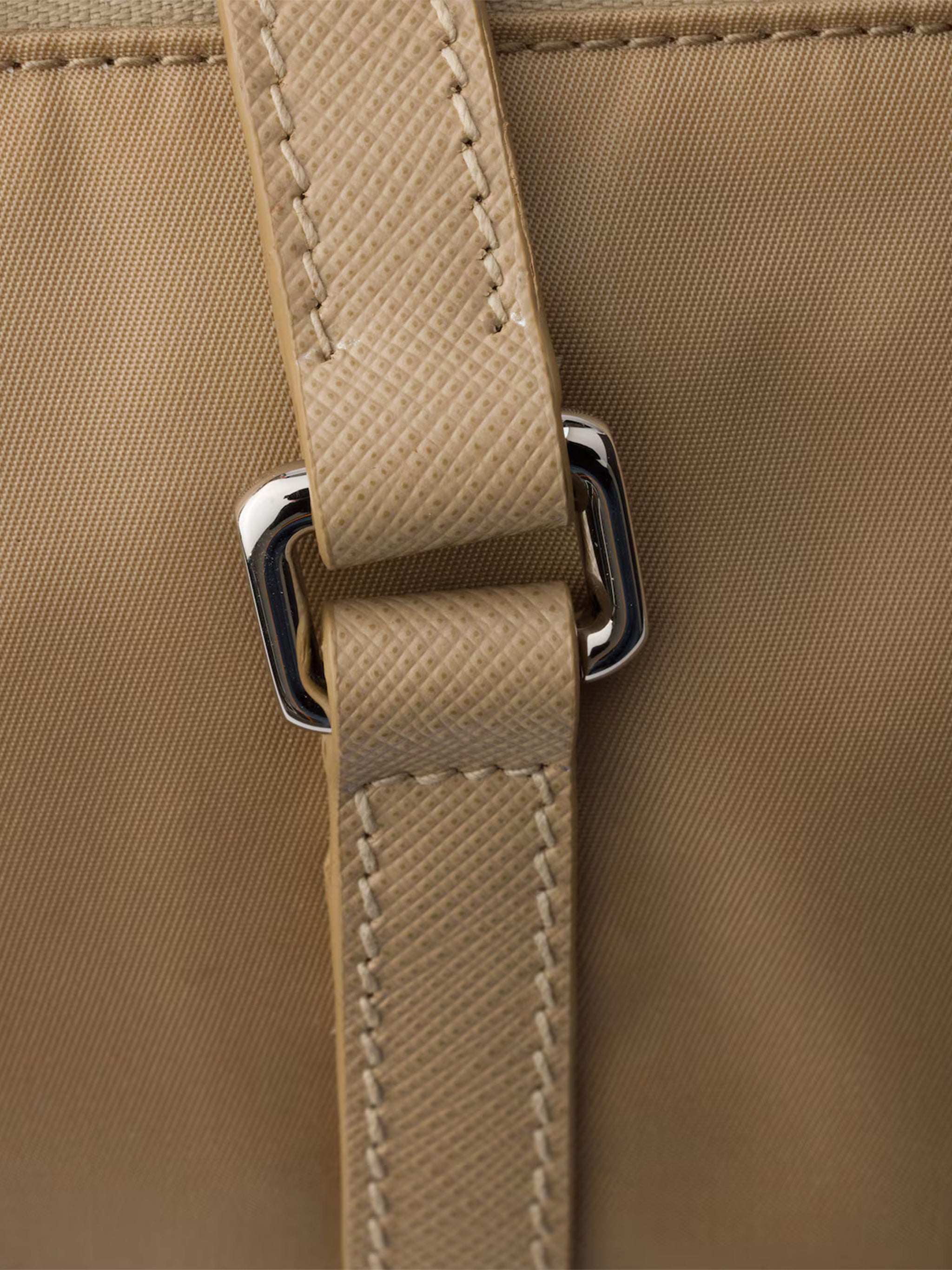 Neutral Bauletto Matte Finish Handbag