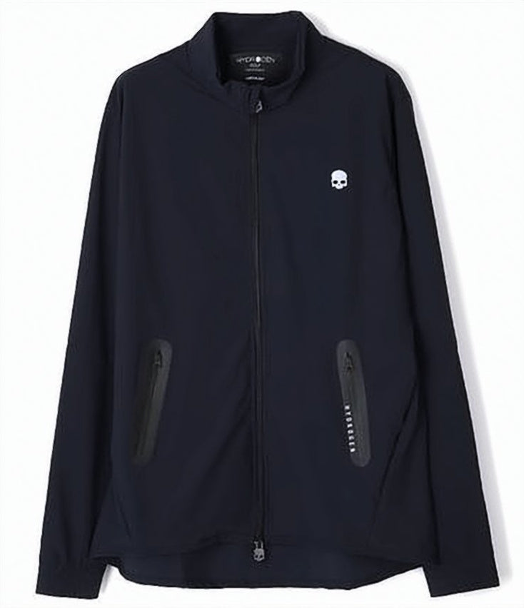 Fitted High Collar Jacket with Zippered Pockets