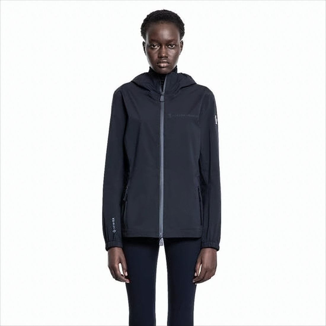 Black Moncler Jacket with Hood