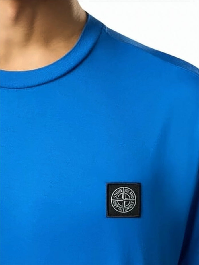 Smooth Cotton Jersey Slim-Fit T-Shirt with Rectangular Patch