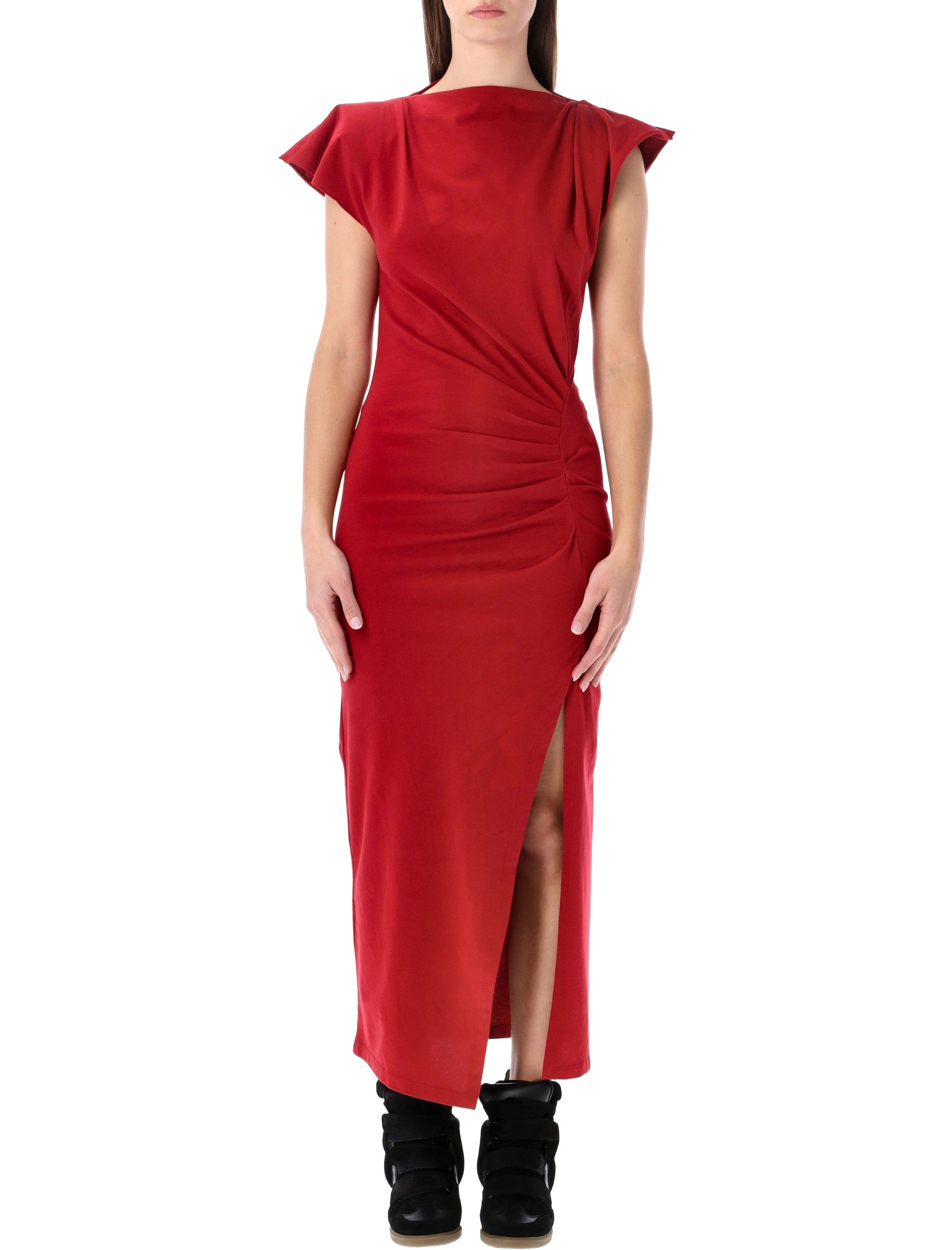 Isabel Marant Nadela Cotton Draped Maxi Dress