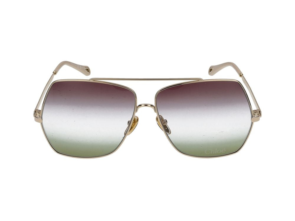 Okulary przeciwsłoneczne Chloé CH0278S 002 złote złoto zielone 62/12/140
