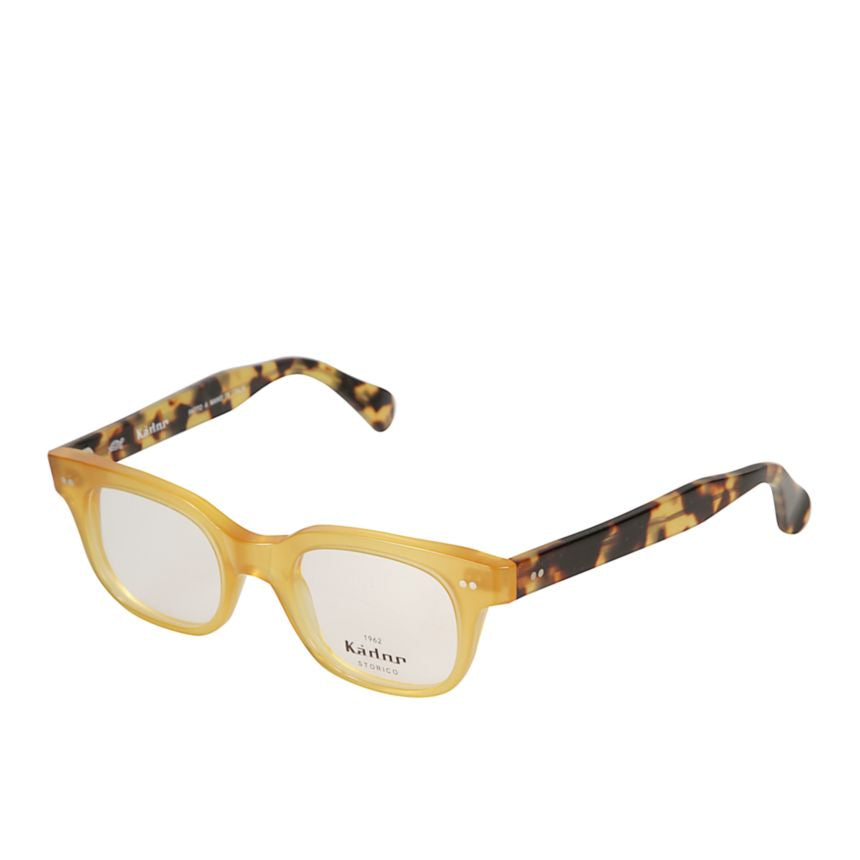 Kayo Rectangular Sunglasses with Translucent Amber Front