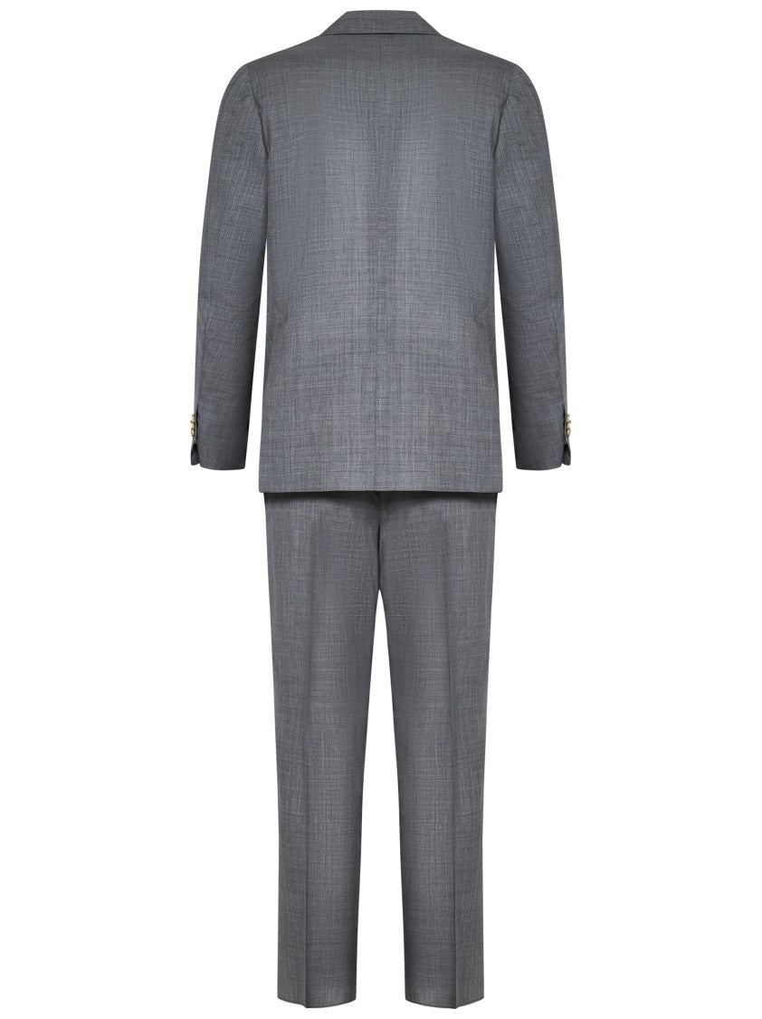 Double-Breasted Grey Suit