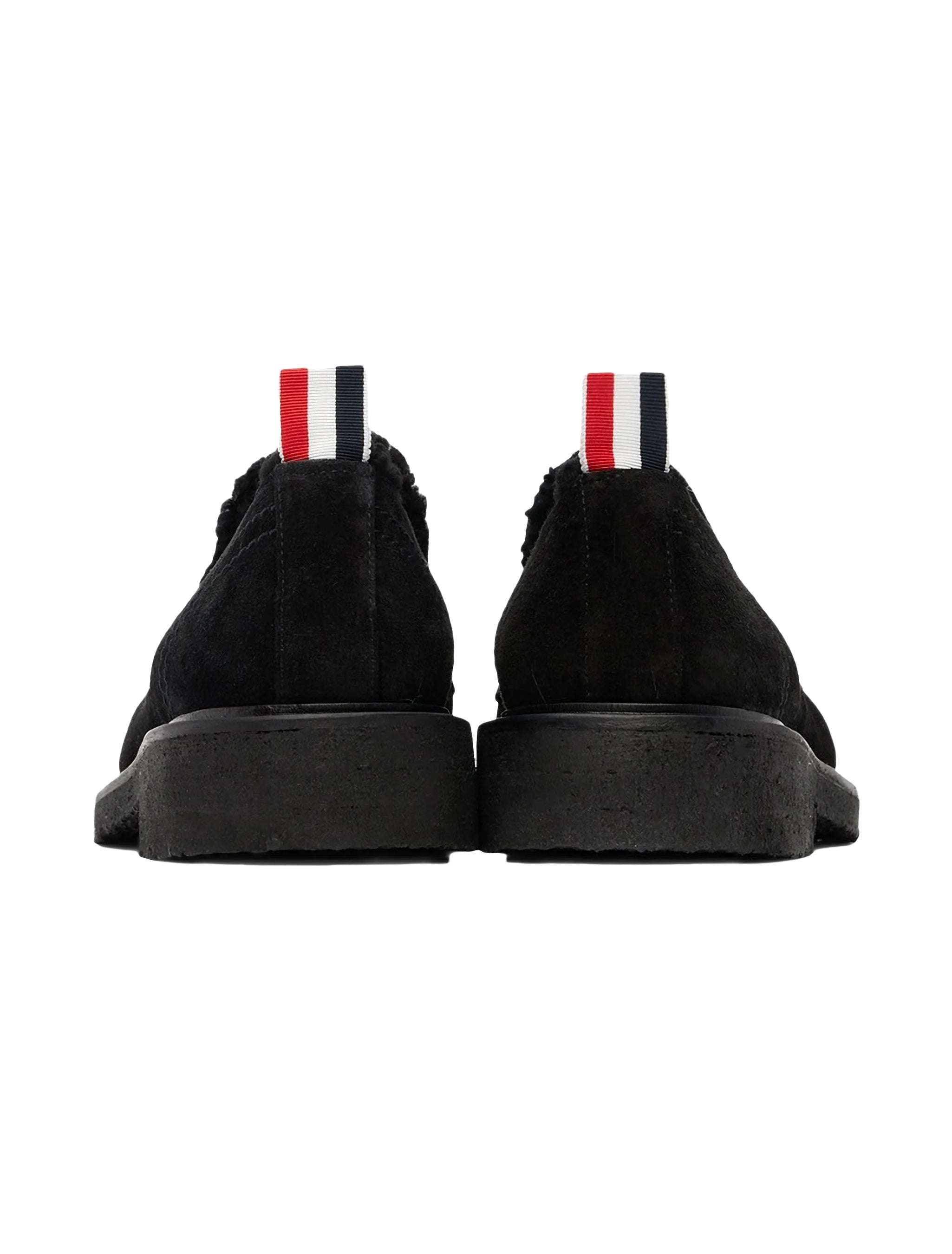 Sleek Black Calf Leather Loafers with Rubber Sole