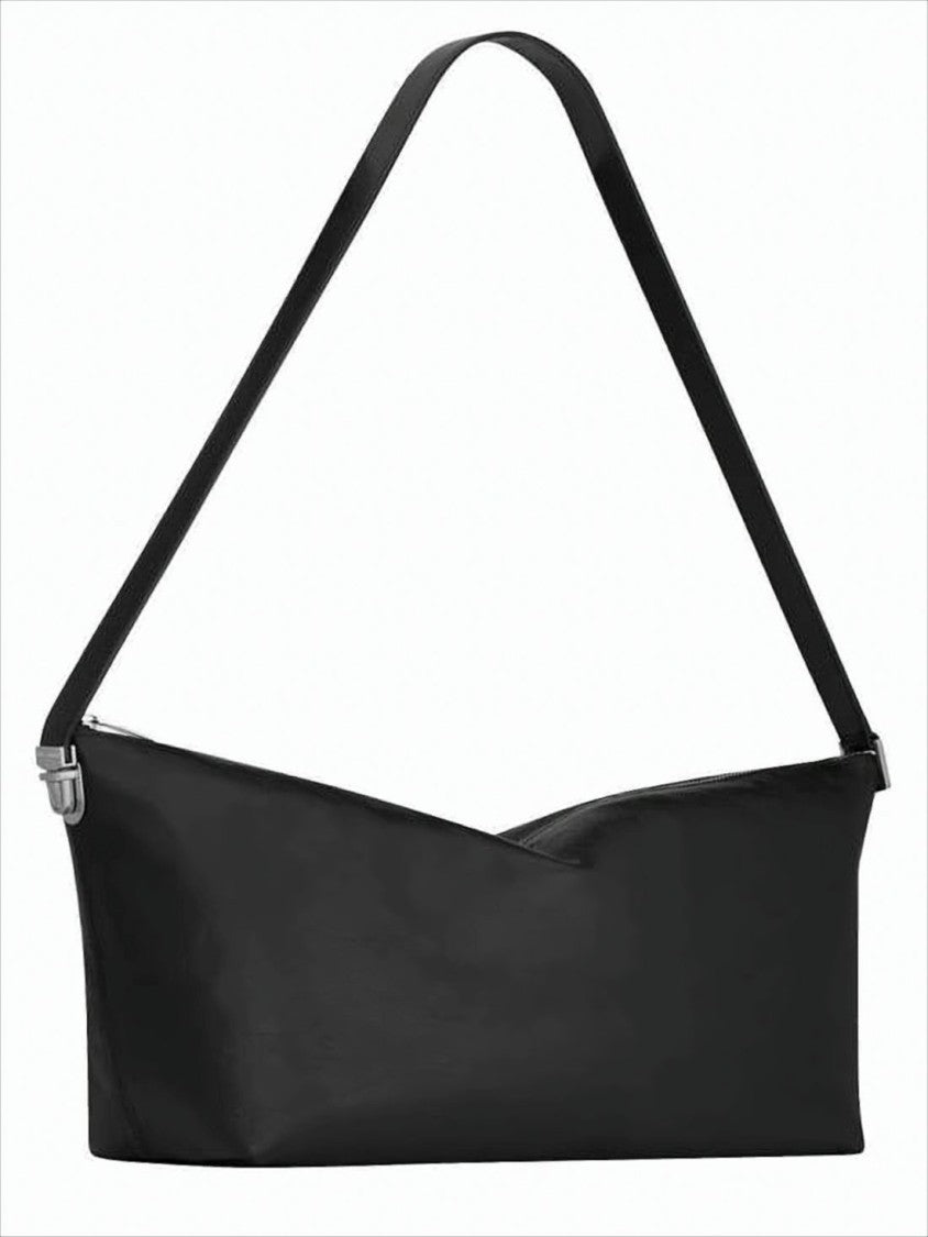 Minimalist Cow Leather Tote Bag with Elongated Shape