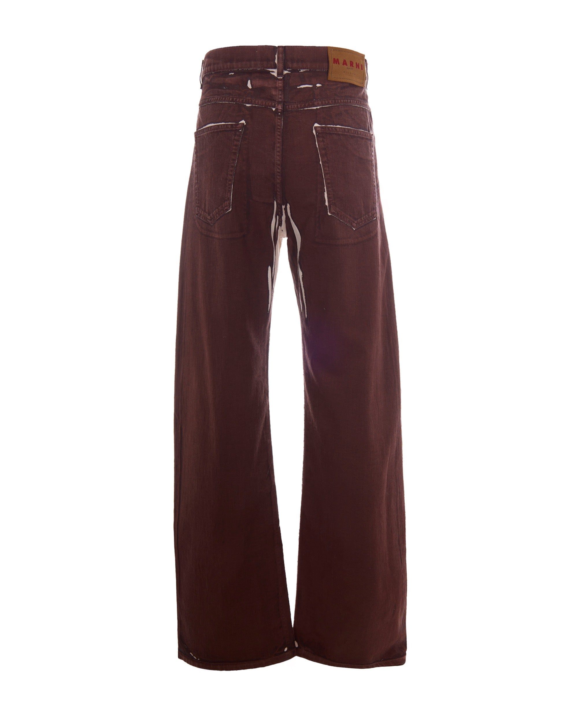 Tobacco Denim Wide Pants