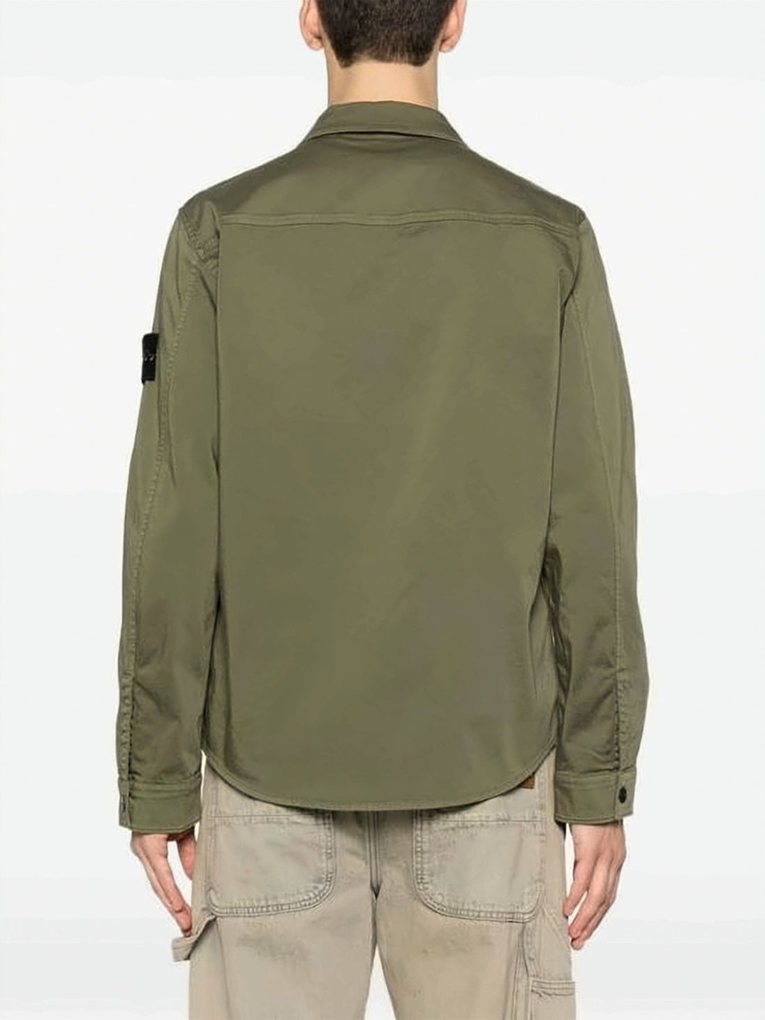 Minimalist Green Stone Island Jacket with Flap Pocket