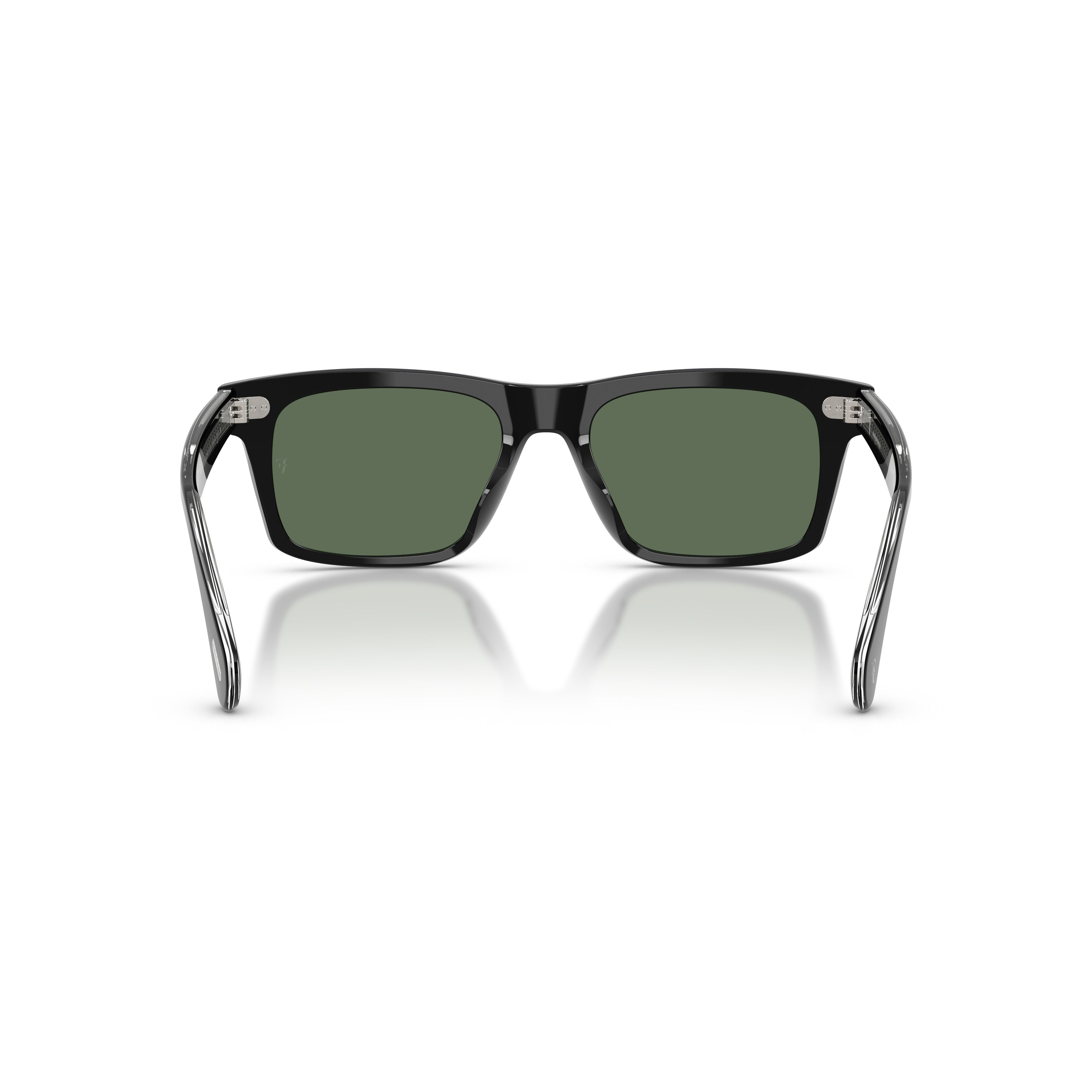 0ov5596su Bold Rectangular Frame Sunglasses with Dark Green Lenses