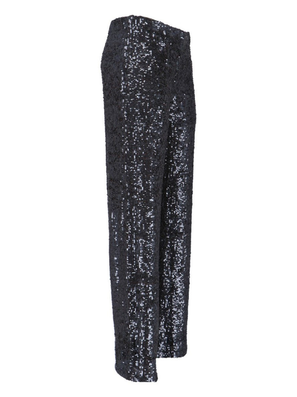 Straight-Leg Trousers With Sequined Surface