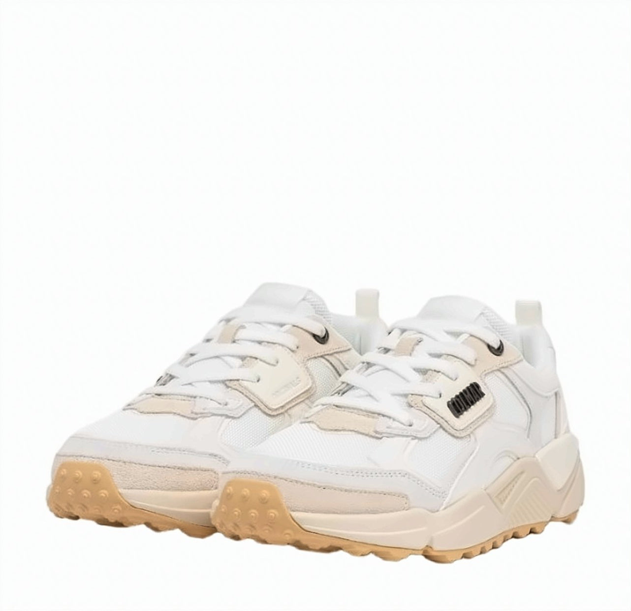 White Refuge Suede Panel Sneakers