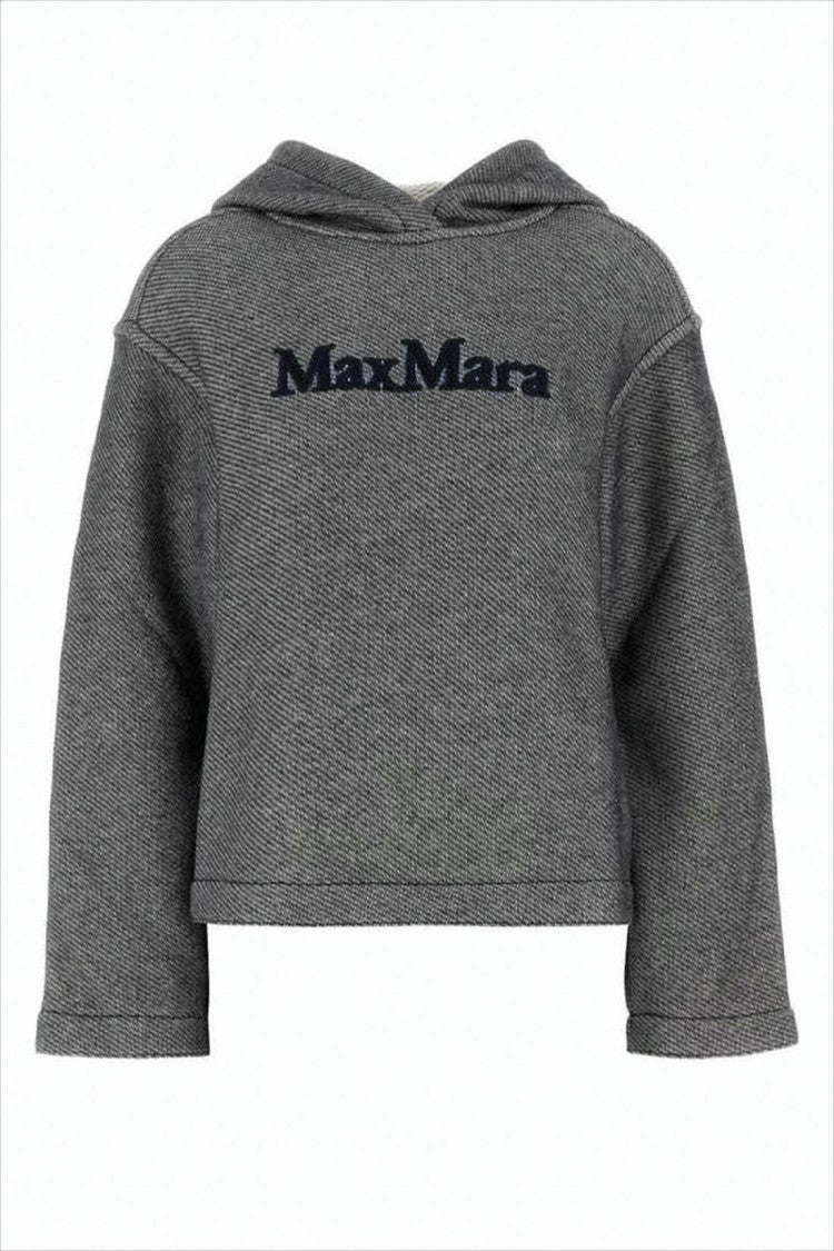 Cropped Hoodie with Textured Fabric