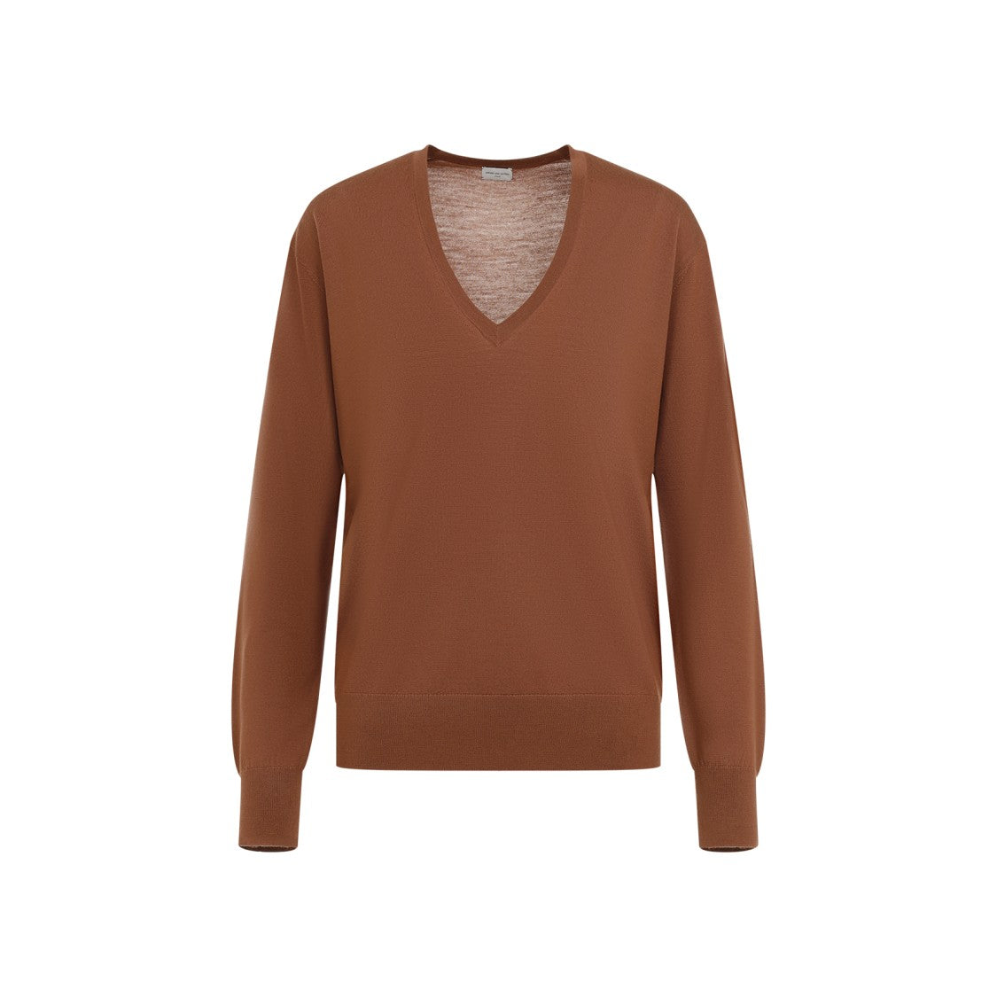 Merino Wool Sweater with V-Neck and Fit