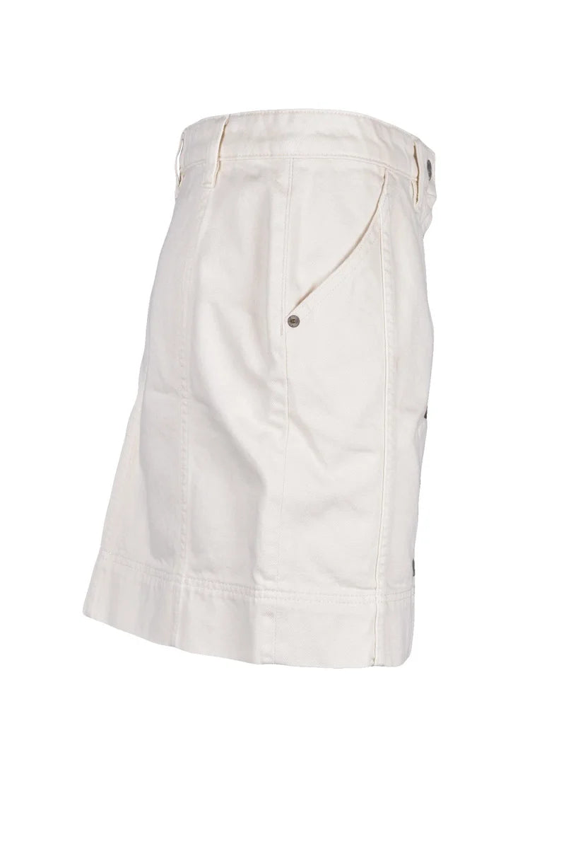 Denim Skirt - White