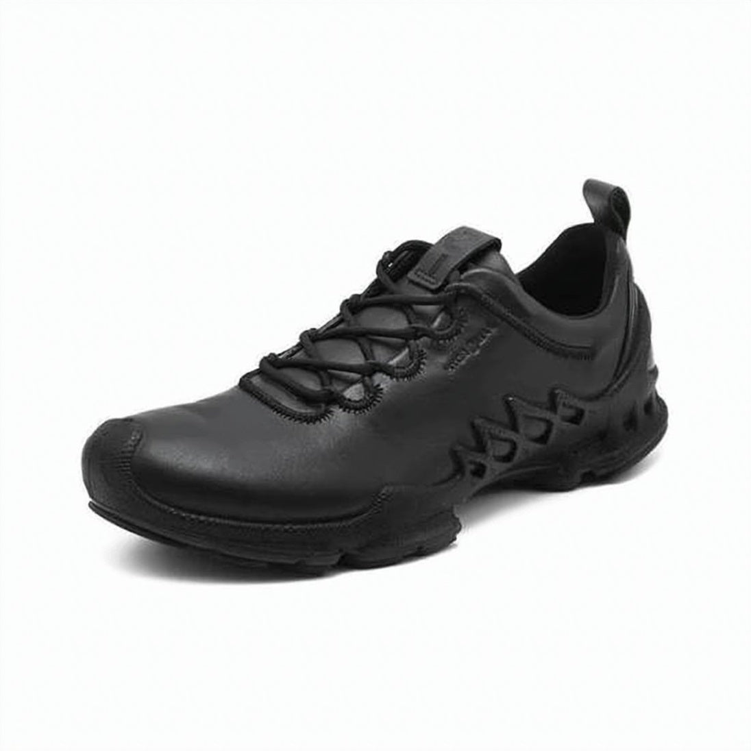 Black Smooth Cowhide Leather Low-Profile Sneakers