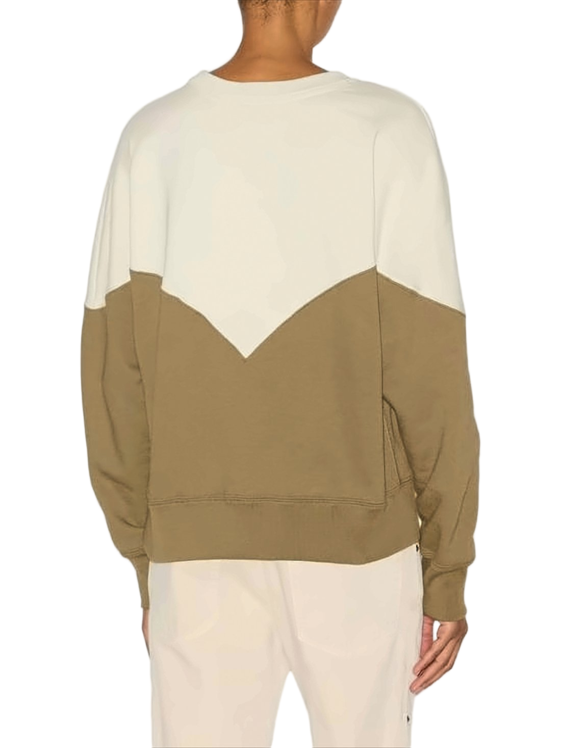 Color-Block Long-Sleeve Top with Oversized Lettering